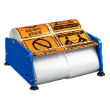 Adhesive Label Dispenser Blue, 200mm Width Holds Two Label Rolls